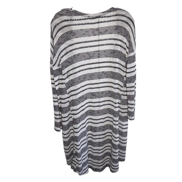 Promesa Navy Stripe Longline Duster cardigan Lightweight - Picture 2 of 11